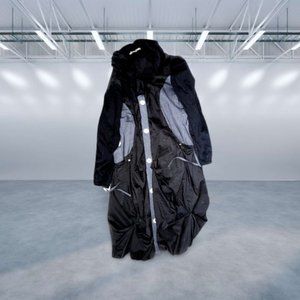 balloon hem designer french  petite dress xl Nonaki